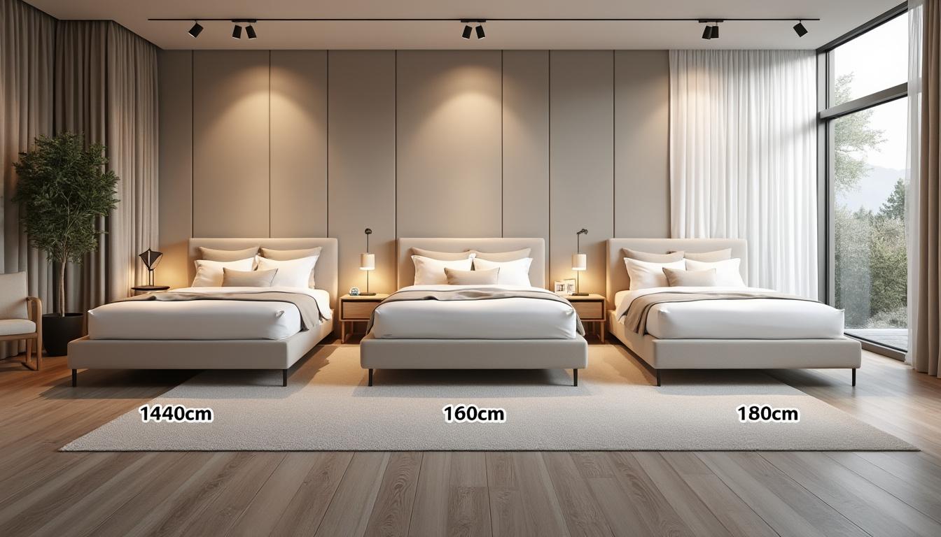 découvrez comment choisir la taille de lit idéale pour un sommeil réparateur. que vous optiez pour un lit de 140, 160 ou 180 cm, nous vous guidons pour faire le meilleur choix selon vos besoins et votre espace. améliorez la qualité de votre sommeil avec nos conseils sur les dimensions de lit !