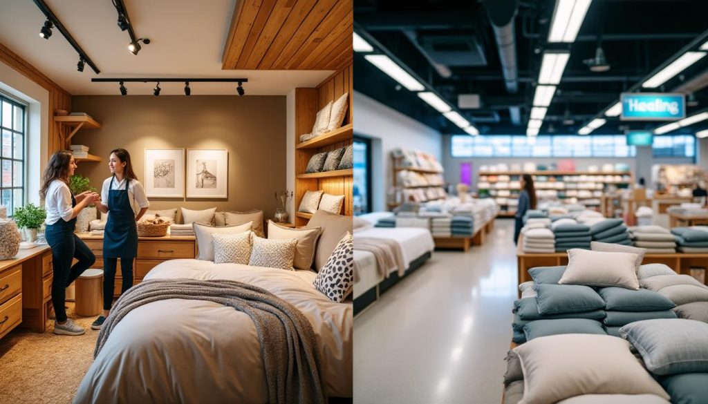 découvrez les différences entre magasins de literie indépendants et grandes chaînes : choix, prix, conseils et services pour bien acheter votre matelas et accessoires de sommeil.