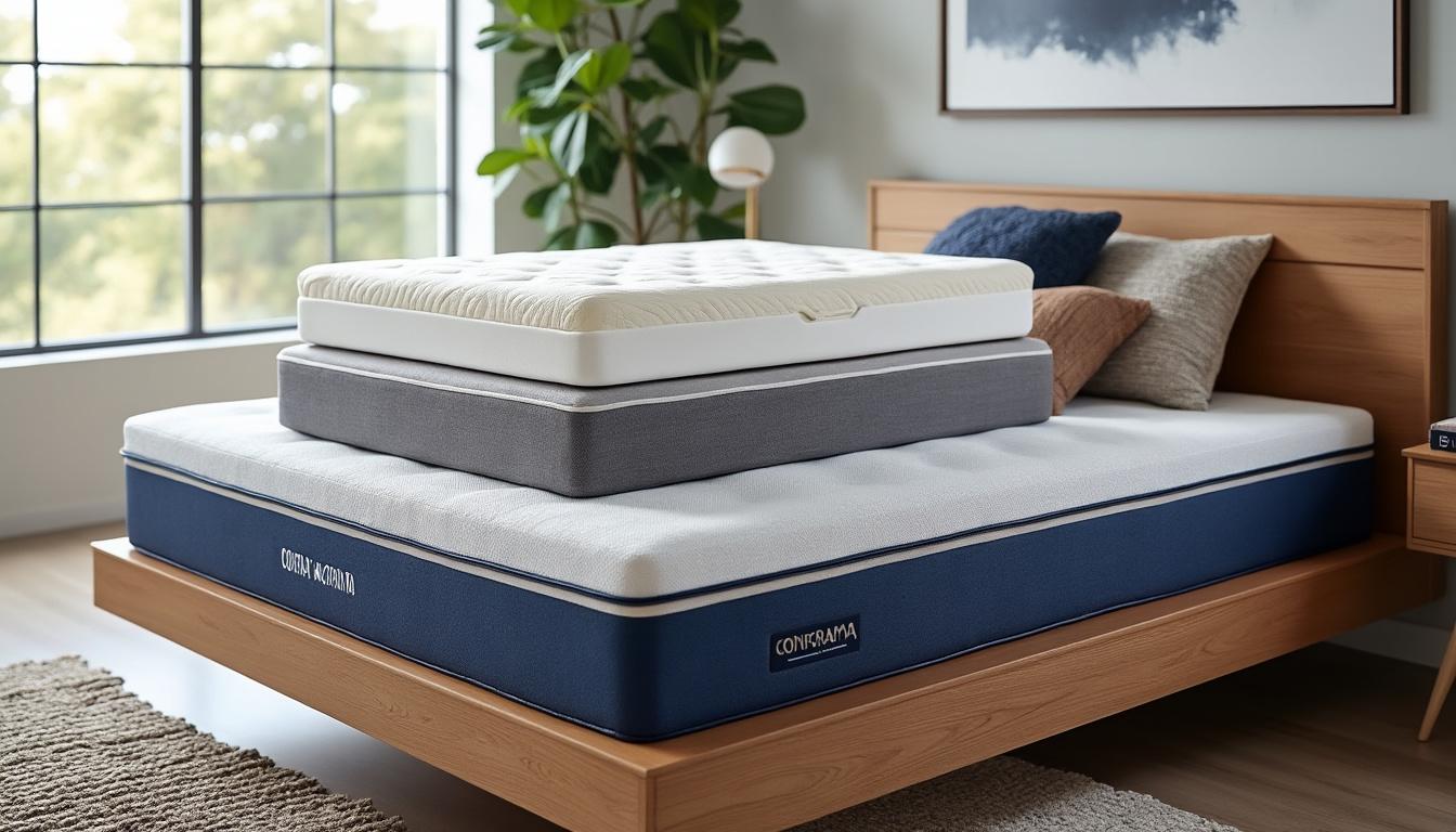 découvrez les nouvelles offres de conforama sur une sélection de trois matelas ultra-confortables à prix réduits. offrez-vous le sommeil de vos rêves avec des matelas alliant qualité et confort, maintenant à des prix imbattables. ne manquez pas cette occasion de réinventer votre sommeil!