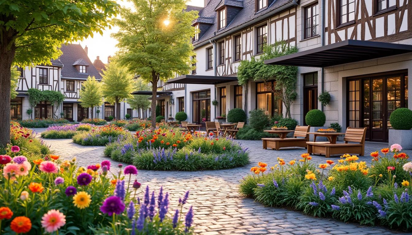 découvrez la place du commerce en seine-maritime, un espace fleuri où se rencontrent les créations artisanales normandes et de paisibles zones de détente pour tous les visiteurs.